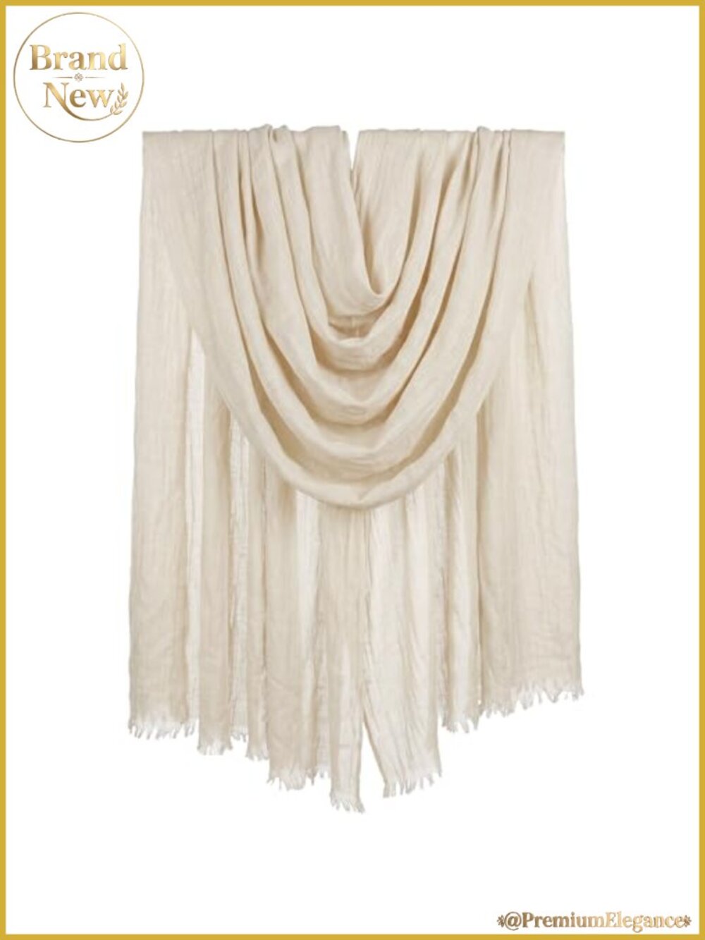 Large Lightweight Linen Cotton Gauze Beach Shawl Wrap Scarf